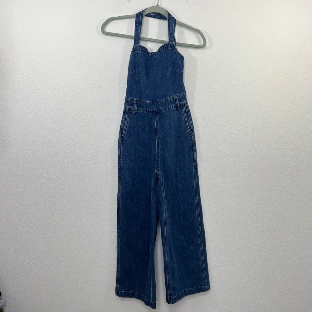 Madewell Tie-Back Denim‎ Jumpsuit size XXS Women’s Coveralls